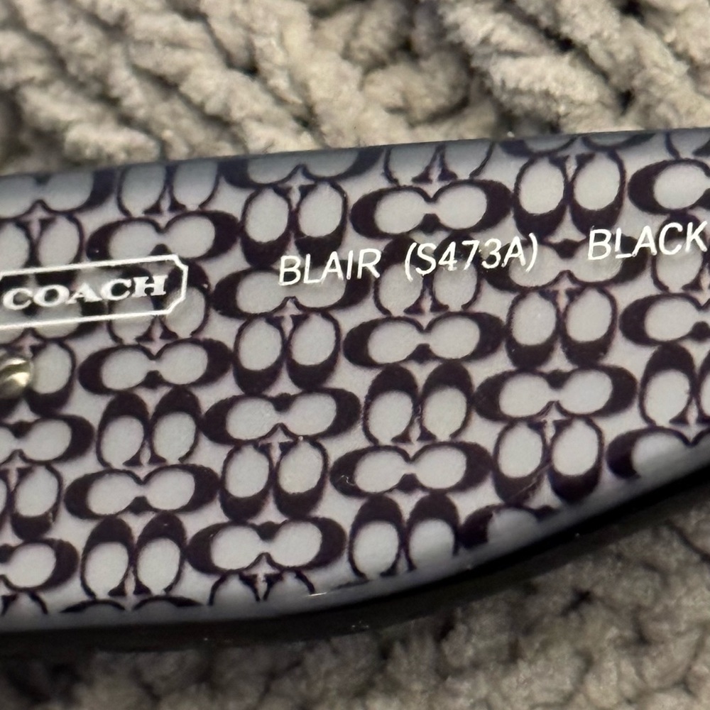 COACH (S473A) BLAIR BLACK RHINESTONE LOGO SUNGLASSES - Picture 4 of 15
